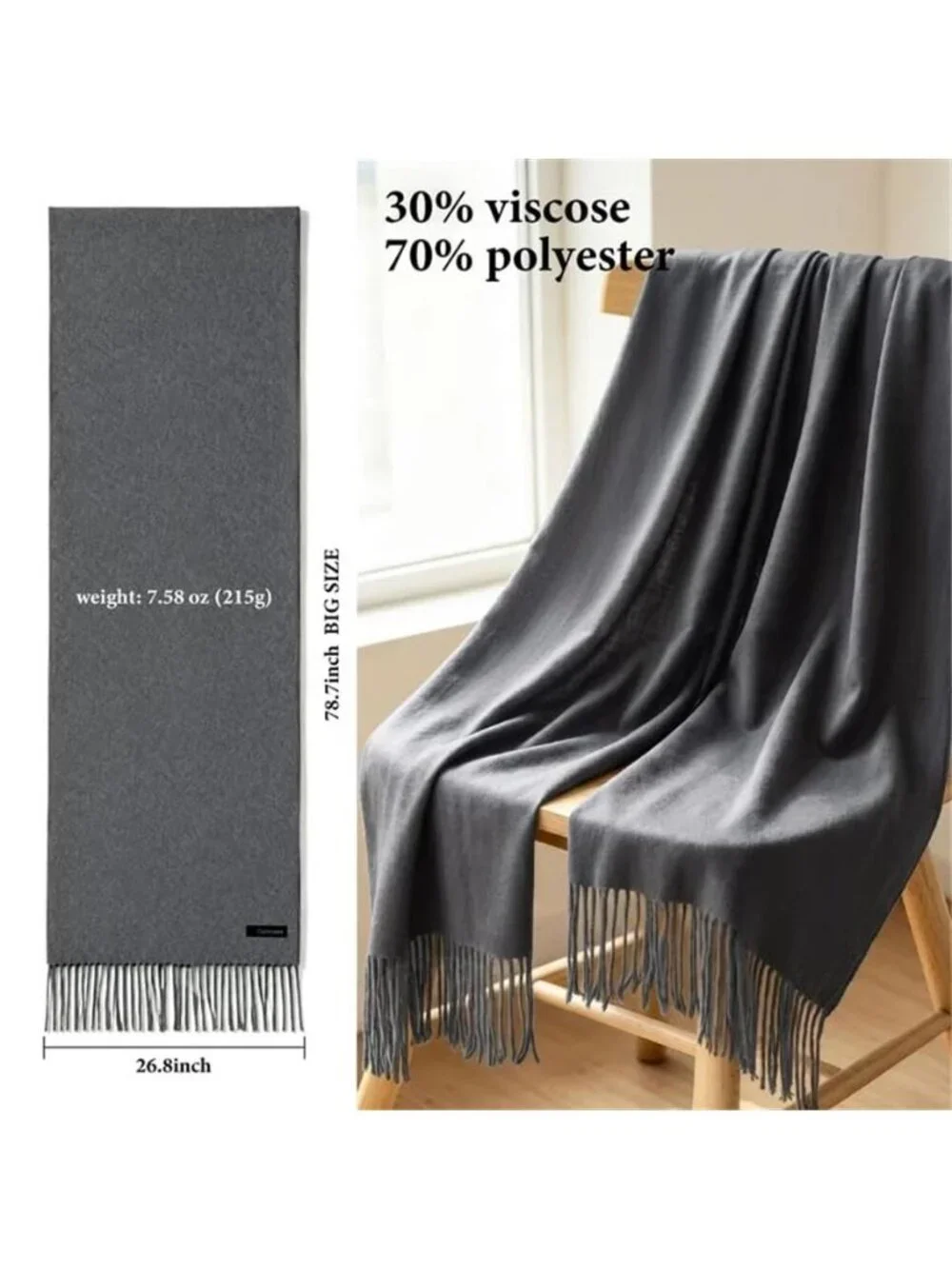 Womens Pashmina Shawl Wraps for Evening Dress Scarf Blanket Wedding Bridal